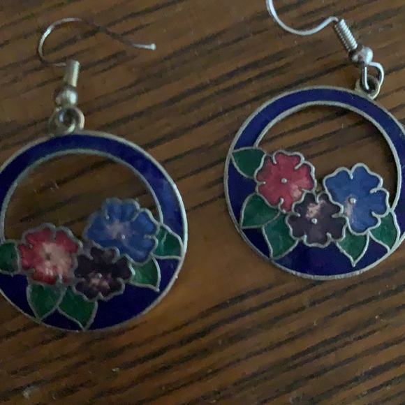 Earrings vintage flowers - Picture 2 of 4